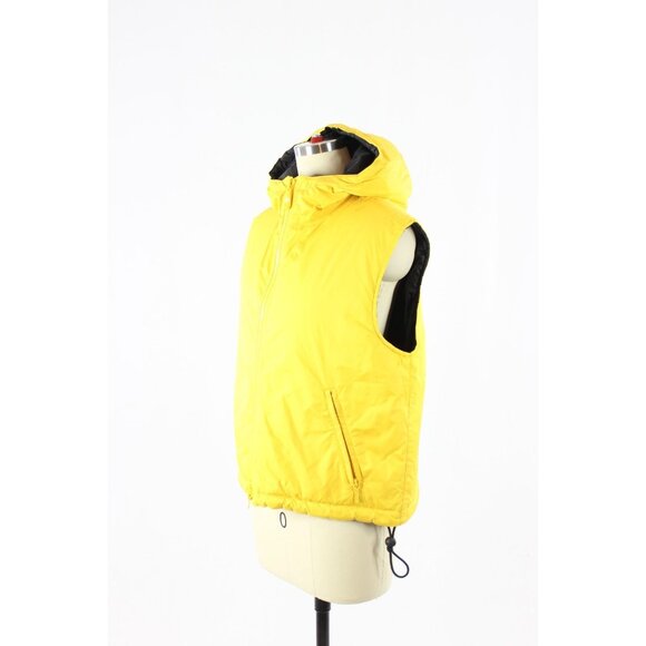 Vintage 00's NAUTICA Yellow Nylon Hooded Puffer Vest, Size M - Picture 4 of 14